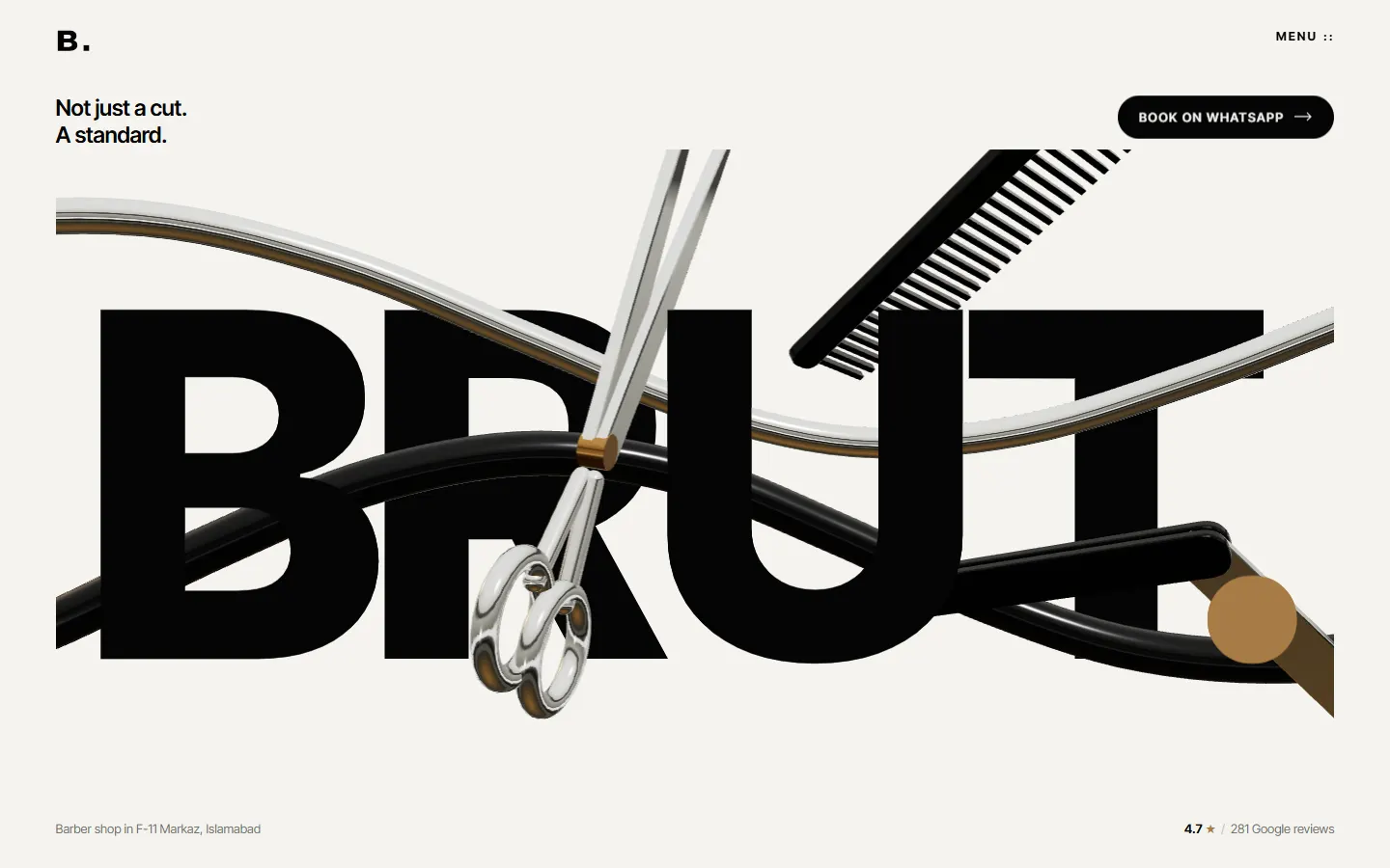 The Brut Barbers — barbershop website